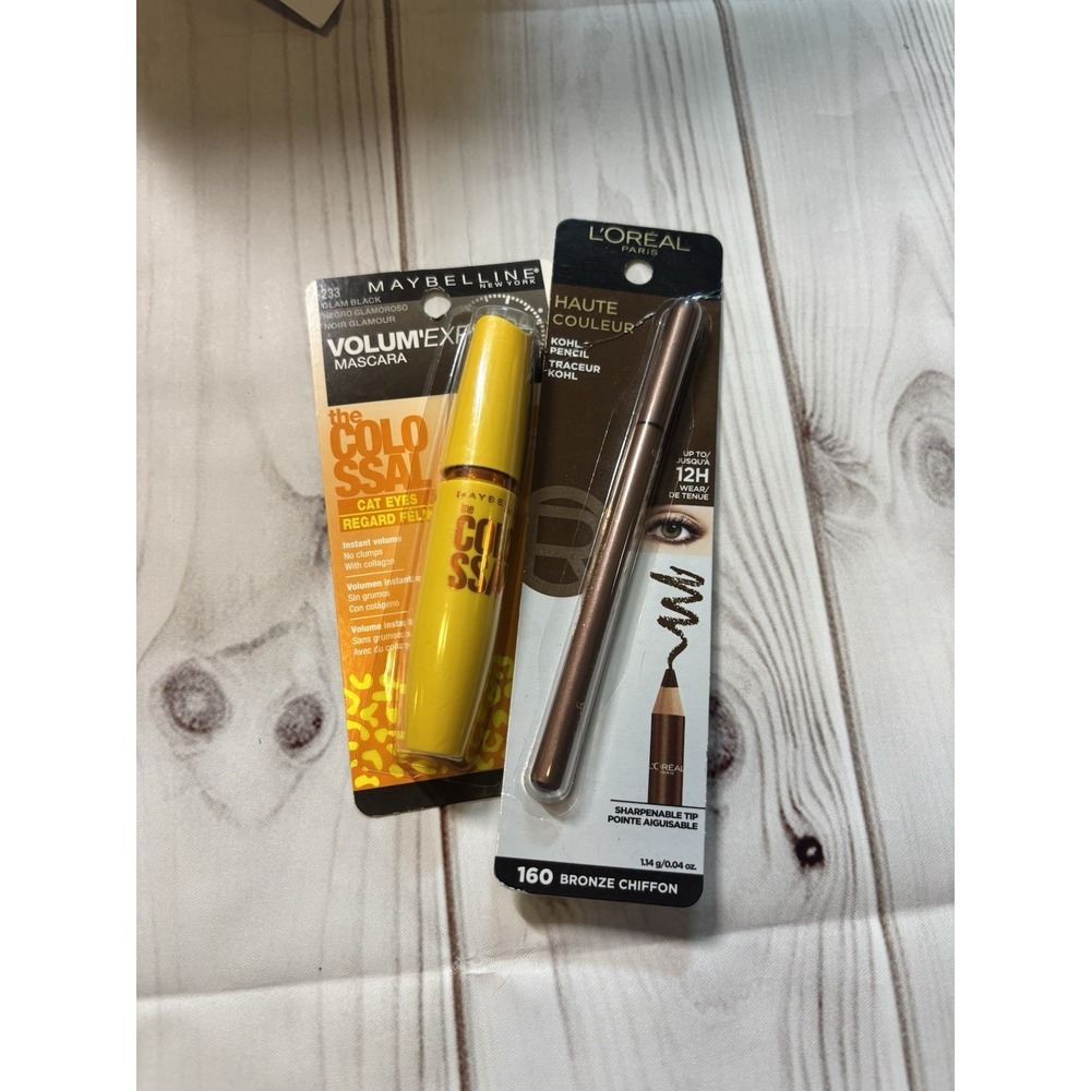 Maybelline Colossal Mascara Glam Black & L'Oreal Kohl Eyeliner Bronze Chiffon